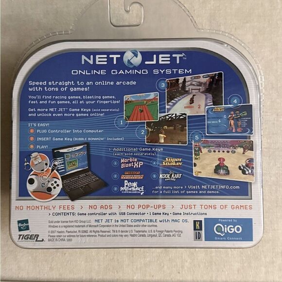 Net Jet by Hasbro/Tiger Online Gaming system, 4 extra keys, carrying case PC NWT - Picture 3 of 9